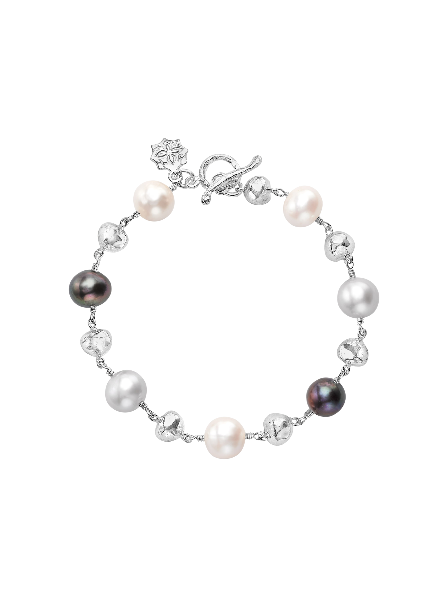 Nugget & mixed freshwater pearl bracelet